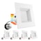 Luxrite 4 Inch Square LED Recessed Can Lights 5 CCT Selectable 2700K-5000K 11W 750LM Dimmable 4-Pack LR23785-4PK - alternate 1